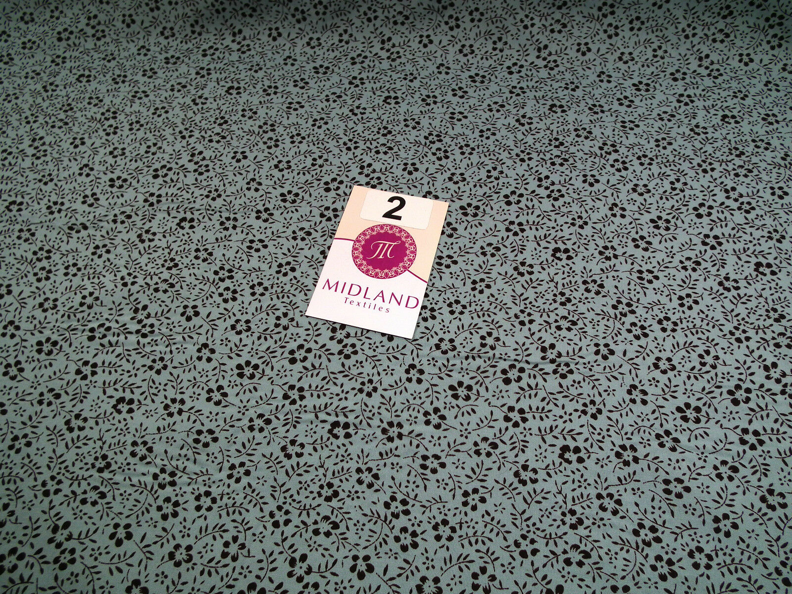 Floral Vintage flower leaves and stem print poly cotton 44" Wide M332 Mtex - Image 12