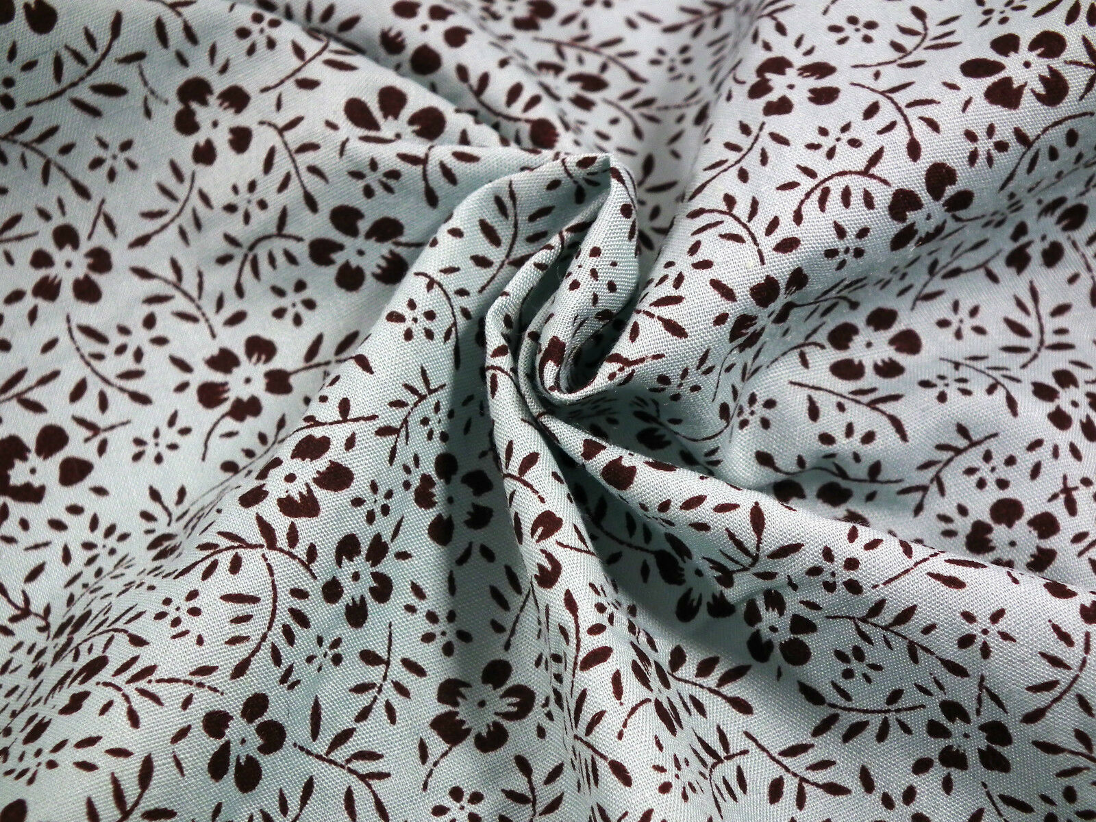 Floral Vintage flower leaves and stem print poly cotton 44" Wide M332 Mtex - Image 13