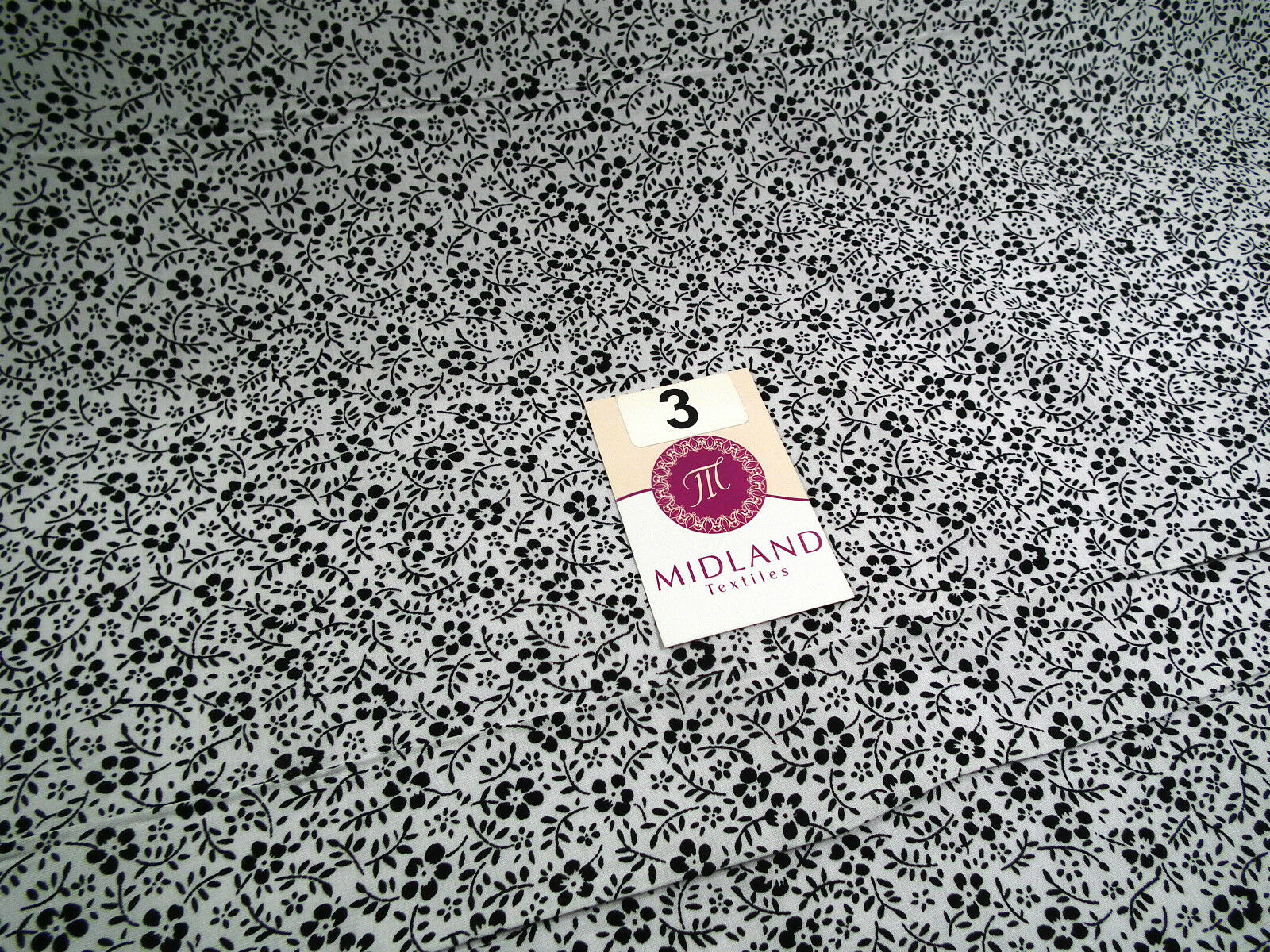 Floral Vintage flower leaves and stem print poly cotton 44" Wide M332 Mtex - Image 20