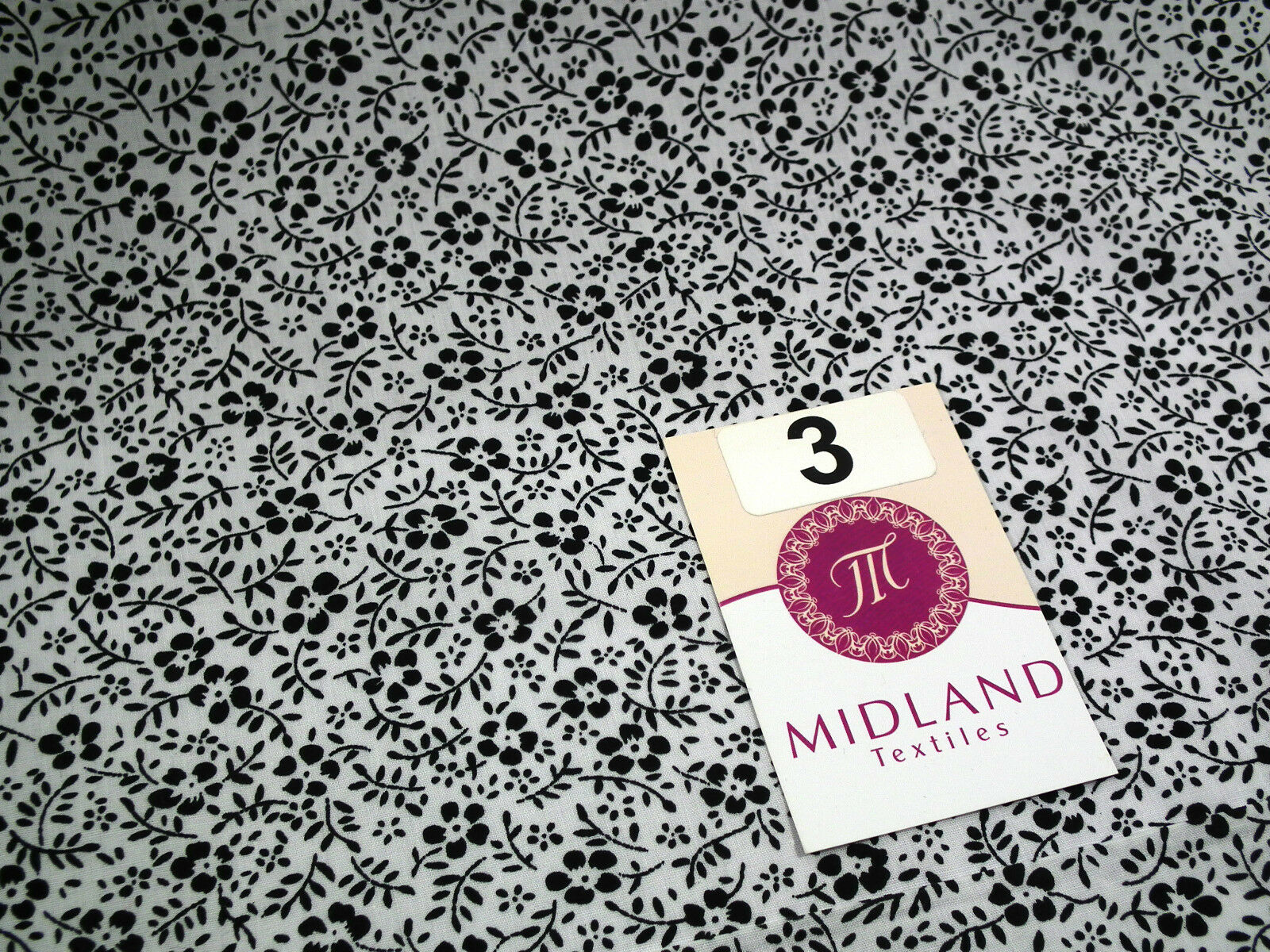 Floral Vintage flower leaves and stem print poly cotton 44" Wide M332 Mtex - Image 21