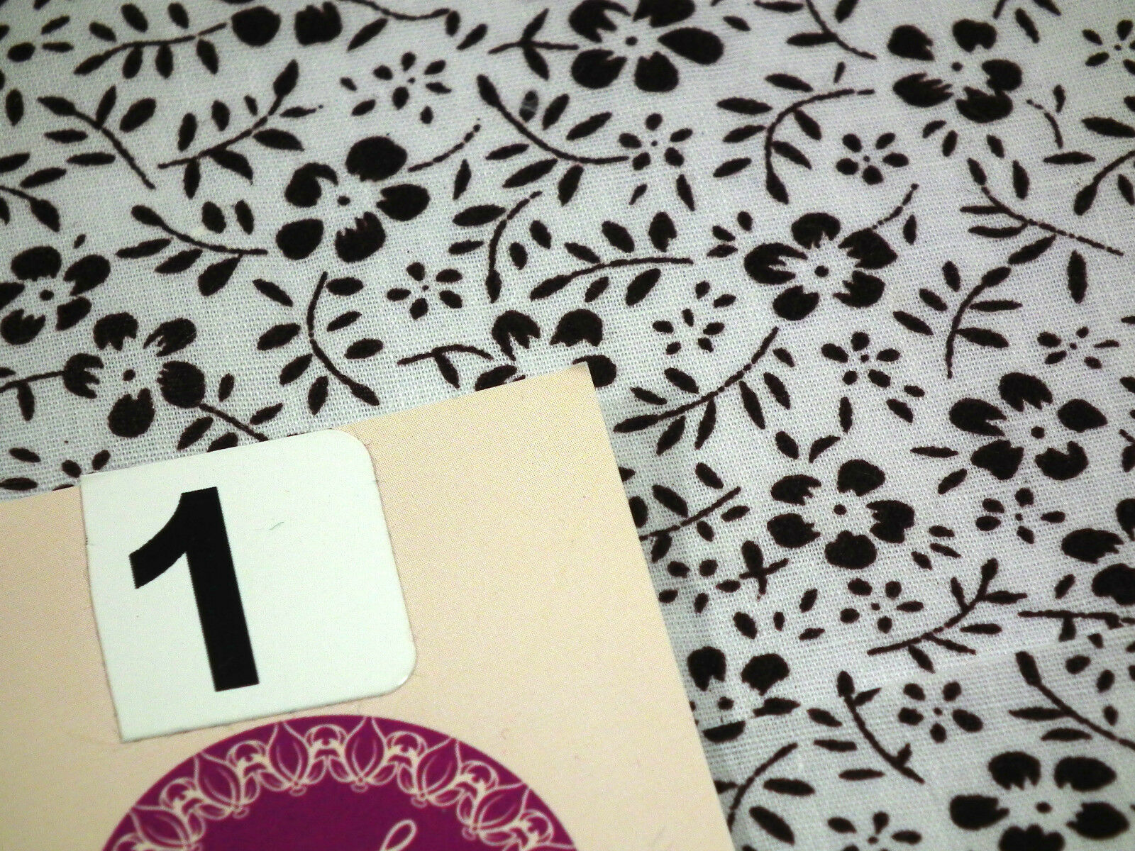 Floral Vintage flower leaves and stem print poly cotton 44" Wide M332 Mtex - Image 6