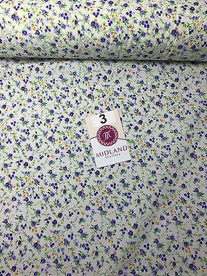 Floral Vintage poly cotton print dress craft fabric 44" Wide M352 Mtex - Image 12