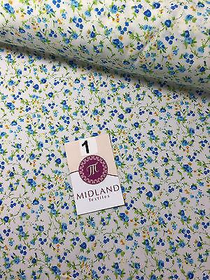 Floral Vintage poly cotton print dress craft fabric 44" Wide M352 Mtex - Image 3