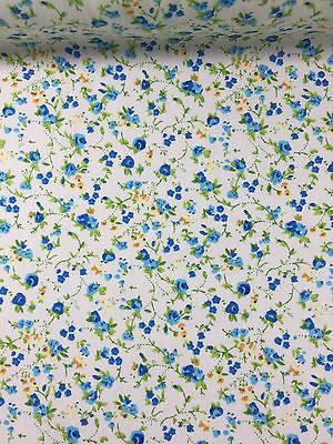 Floral Vintage poly cotton print dress craft fabric 44" Wide M352 Mtex - Image 4