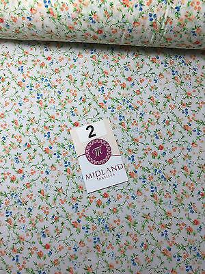 Floral Vintage poly cotton print dress craft fabric 44" Wide M352 Mtex - Image 6
