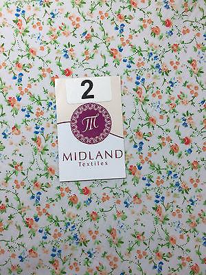Floral Vintage poly cotton print dress craft fabric 44" Wide M352 Mtex - Image 7
