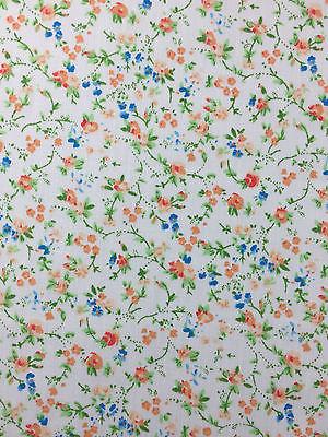Floral Vintage poly cotton print dress craft fabric 44" Wide M352 Mtex - Image 8