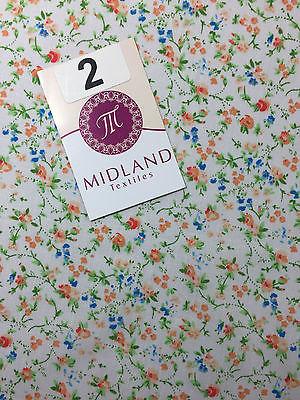 Floral Vintage poly cotton print dress craft fabric 44" Wide M352 Mtex - Image 9