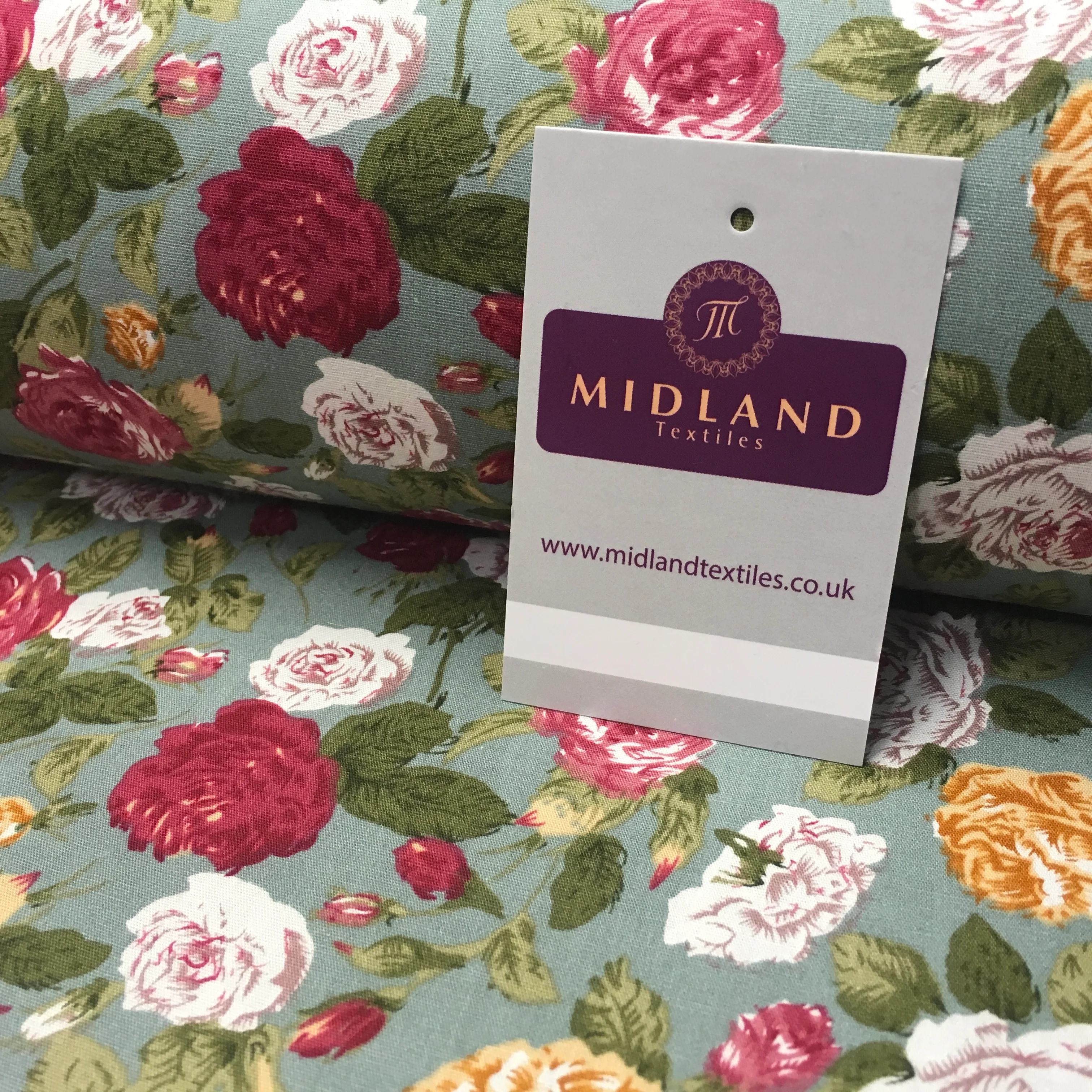 Floral Vintage Shabby Chic Printed 100% Cotton Fabric 58" Wide MA911 Mtex - Image 10