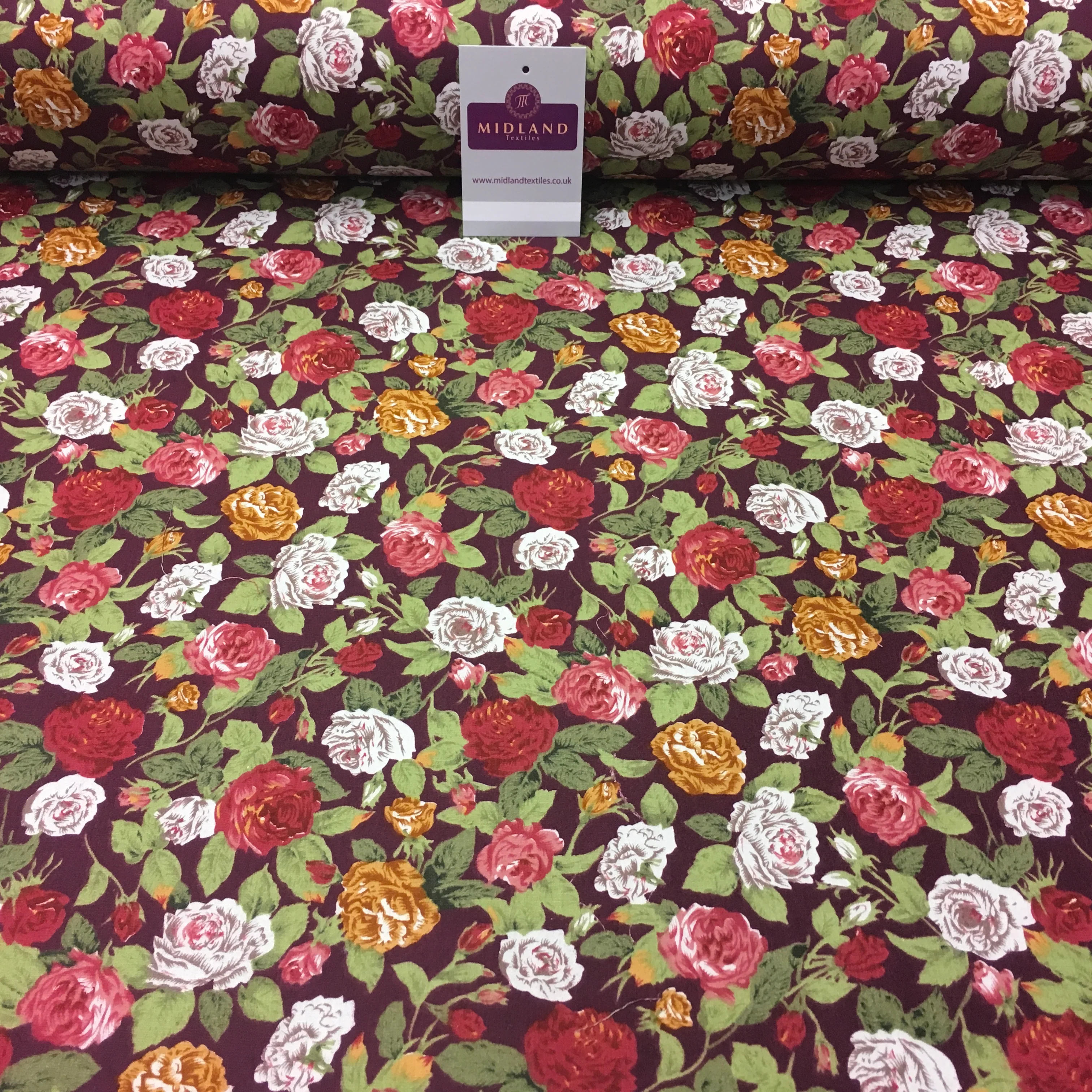 Floral Vintage Shabby Chic Printed 100% Cotton Fabric 58" Wide MA911 Mtex - Image 13