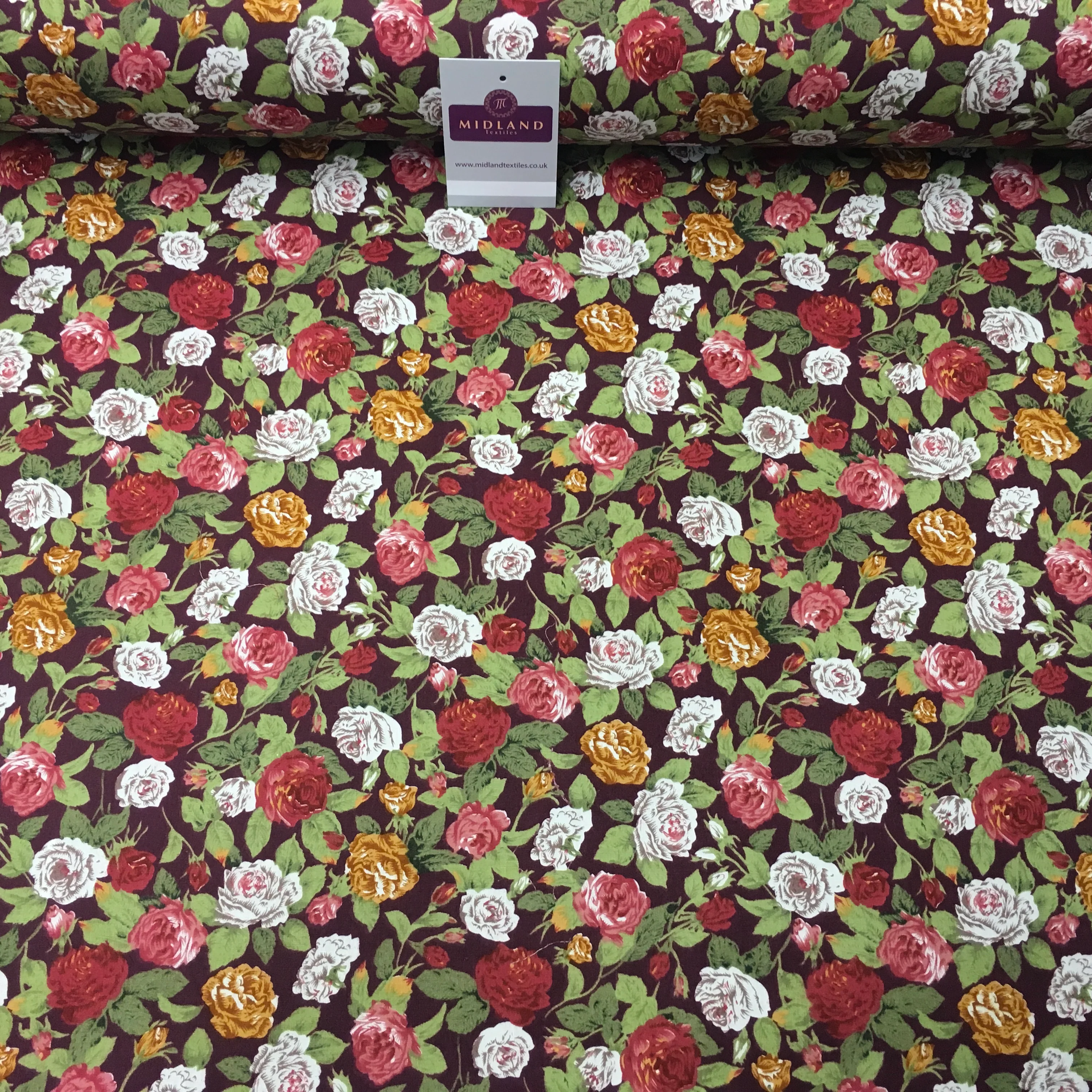 Floral Vintage Shabby Chic Printed 100% Cotton Fabric 58" Wide MA911 Mtex - Image 14