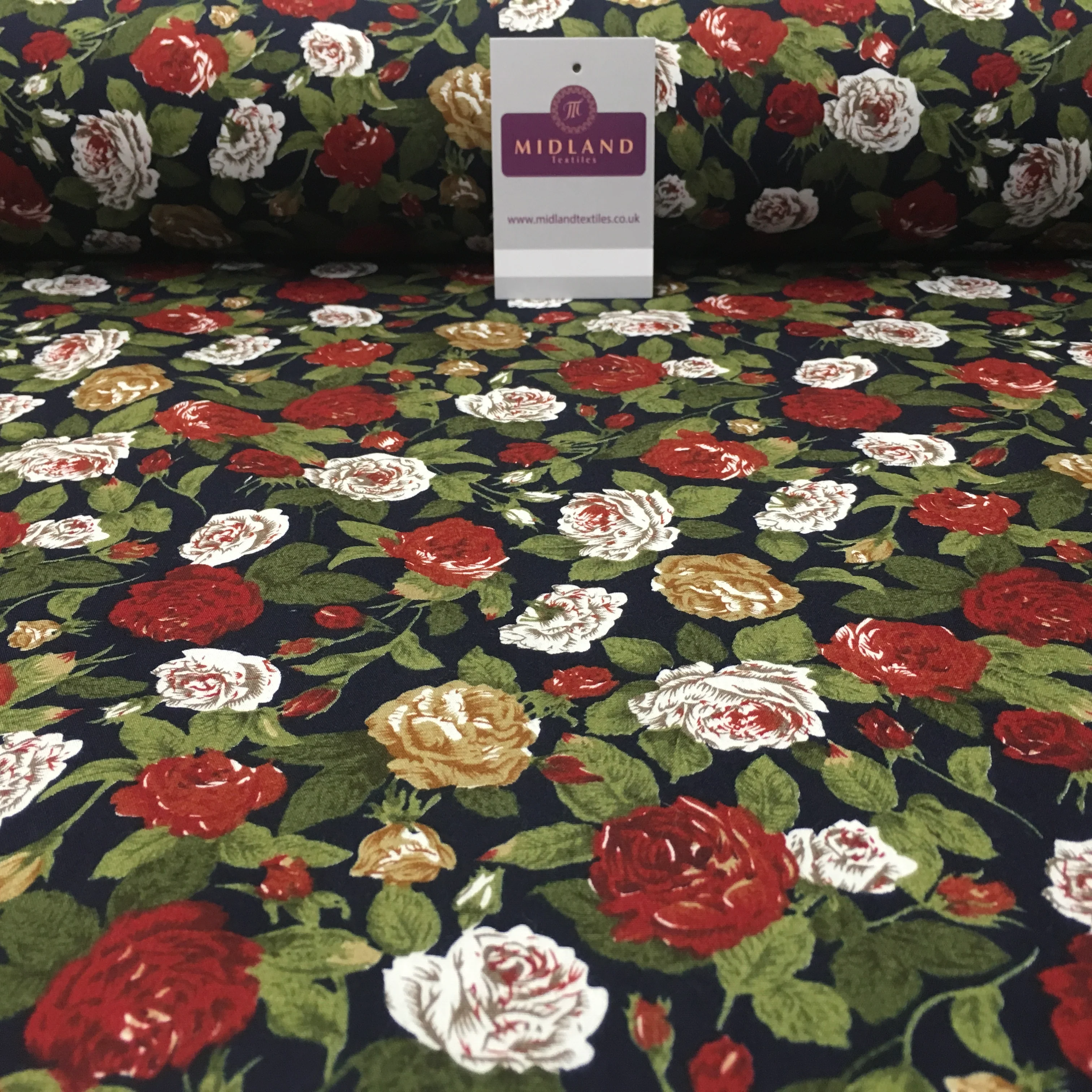 Floral Vintage Shabby Chic Printed 100% Cotton Fabric 58" Wide MA911 Mtex - Image 17