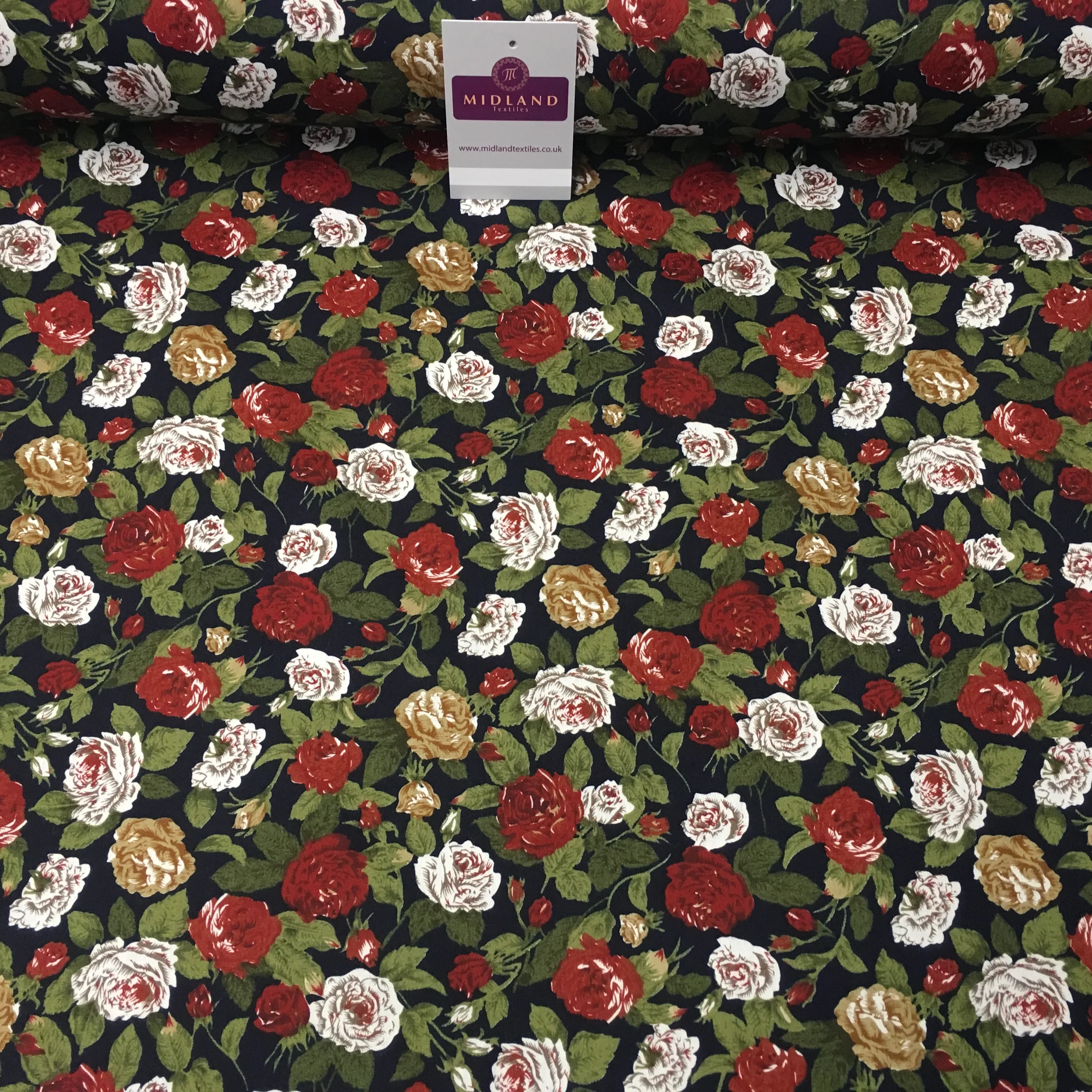 Floral Vintage Shabby Chic Printed 100% Cotton Fabric 58" Wide MA911 Mtex - Image 18