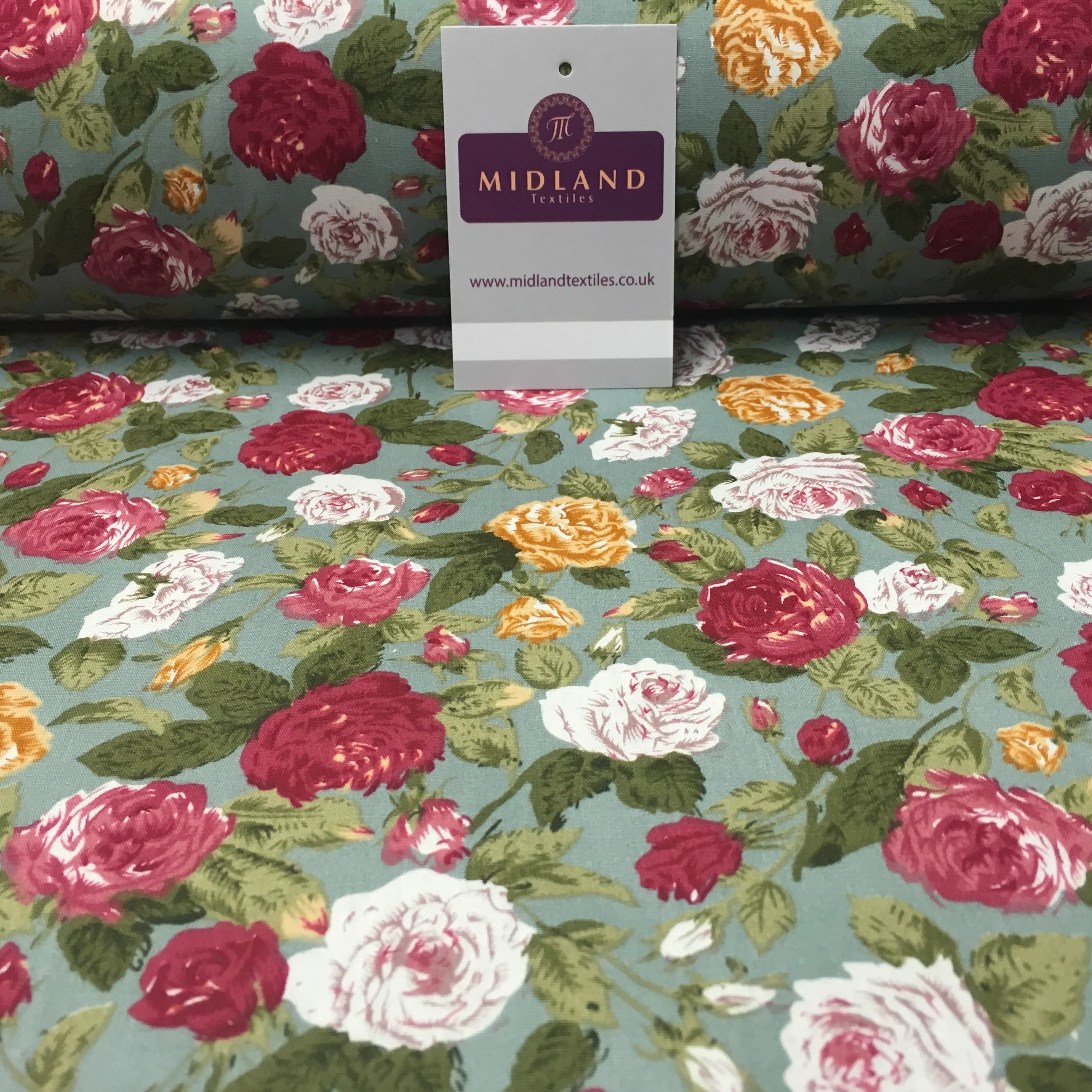 Floral Vintage Shabby Chic Printed 100% Cotton Fabric 58" Wide MA911 Mtex - Image 7