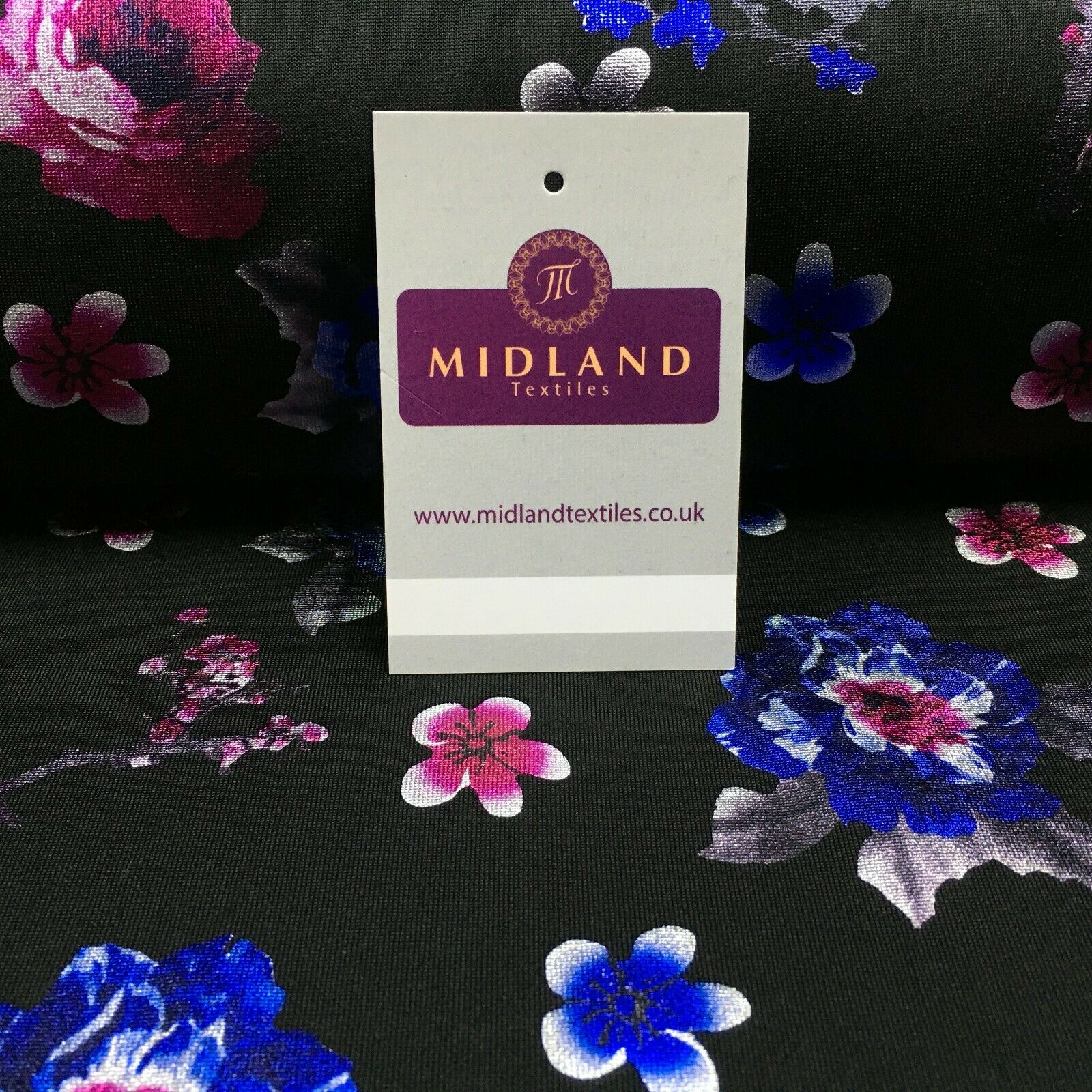 Foil Floral Printed Scuba Fabric 150cm MH1338 - Image 17