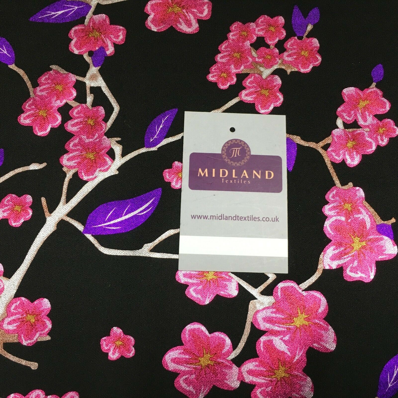 Foil Floral Printed Scuba Fabric 150cm MH1338 - Image 6