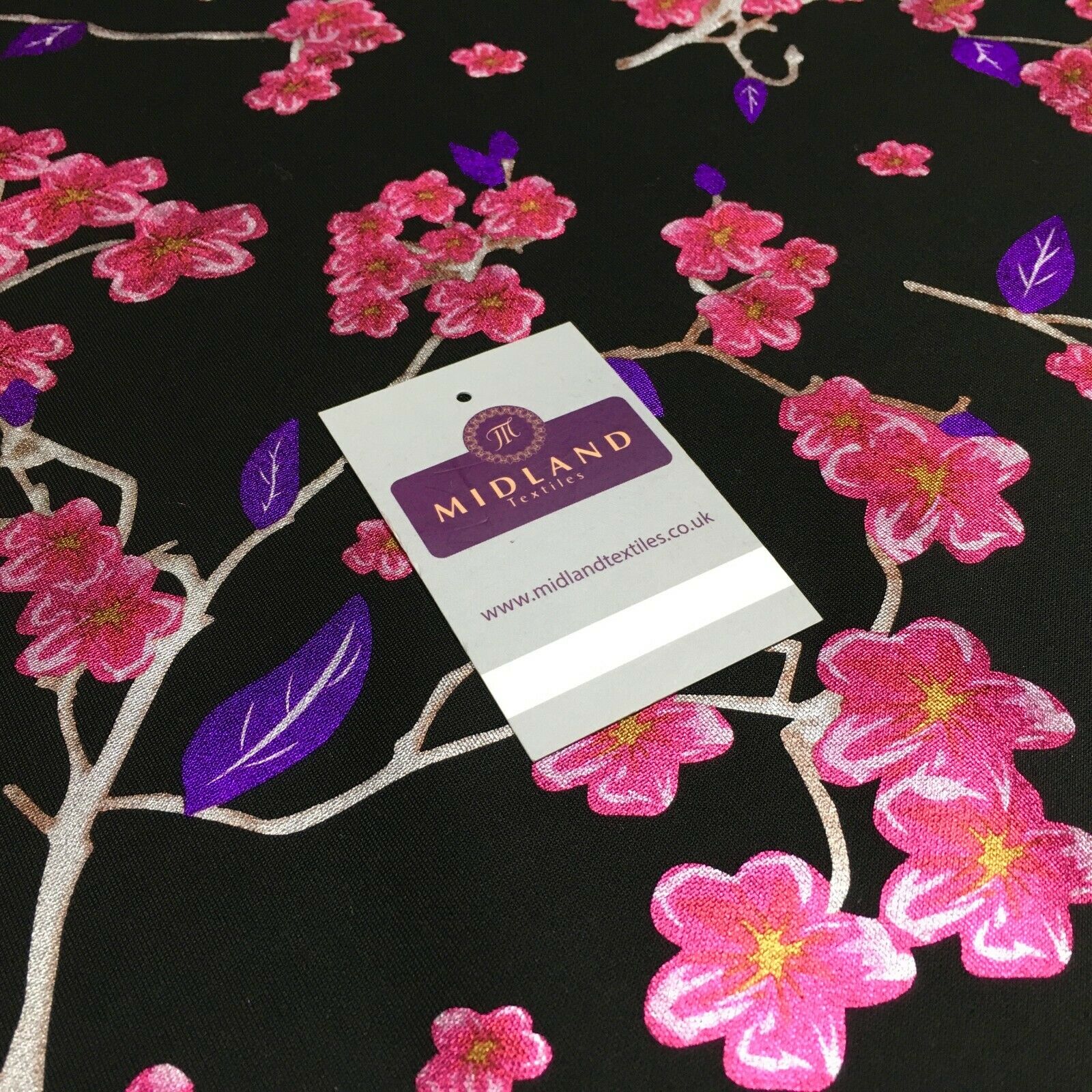 Foil Floral Printed Scuba Fabric 150cm MH1338 - Image 8