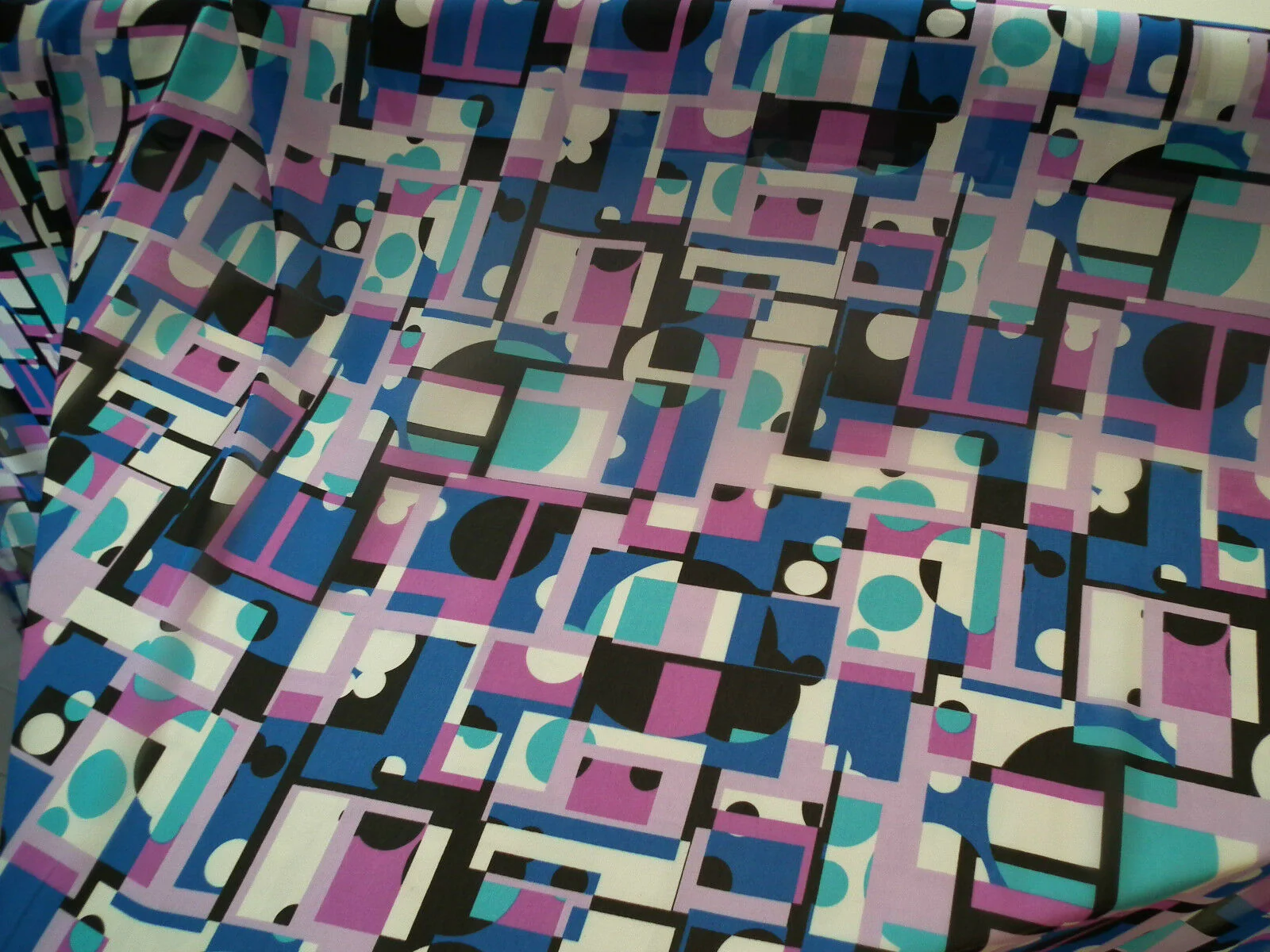 Geometric Print Georgette Fabric 58" wide per Metre M145-16 Dress Material Mtex - Image 6