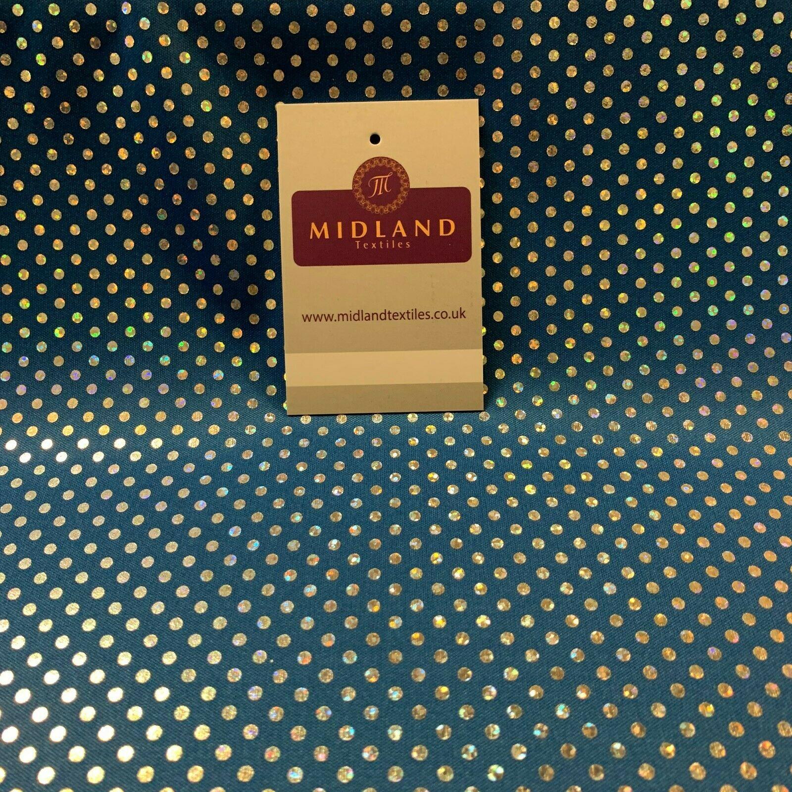 Hologram Foil Dot Spot Spandex Jersey Knit Stretch Dance Fabric 145cm MA1329 - Image 11