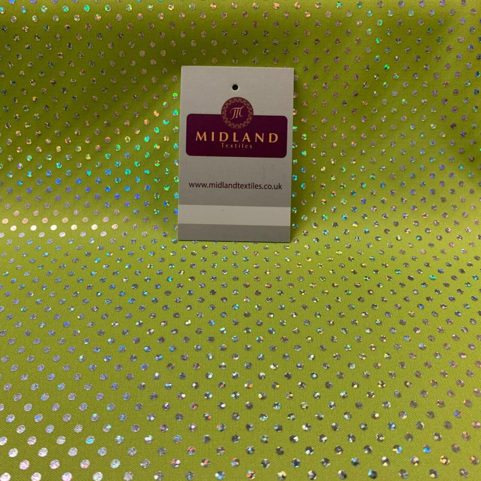 Hologram Foil Dot Spot Spandex Jersey Knit Stretch Dance Fabric 145cm MA1329 - Image 20