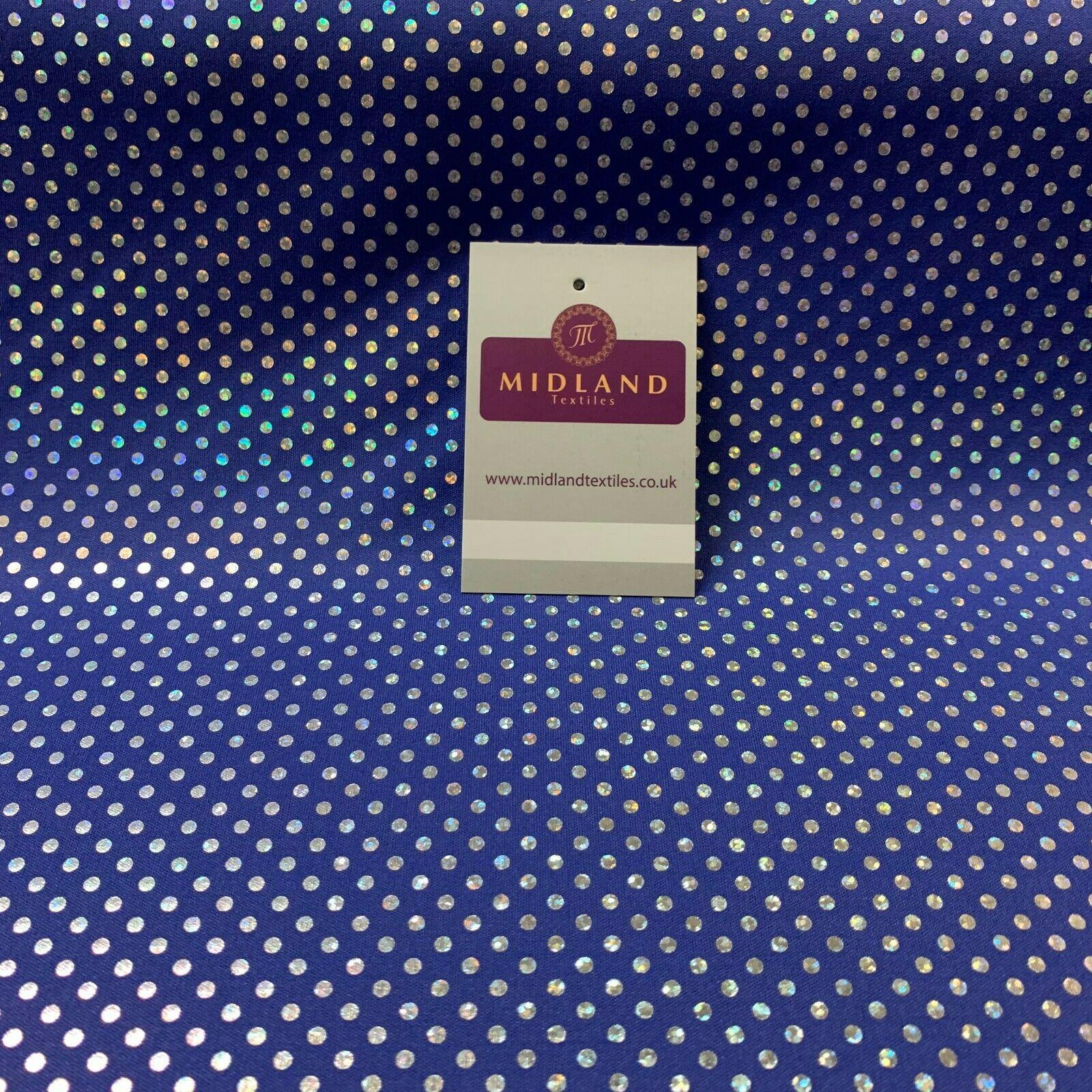 Hologram Foil Dot Spot Spandex Jersey Knit Stretch Dance Fabric 145cm MA1329 - Image 27