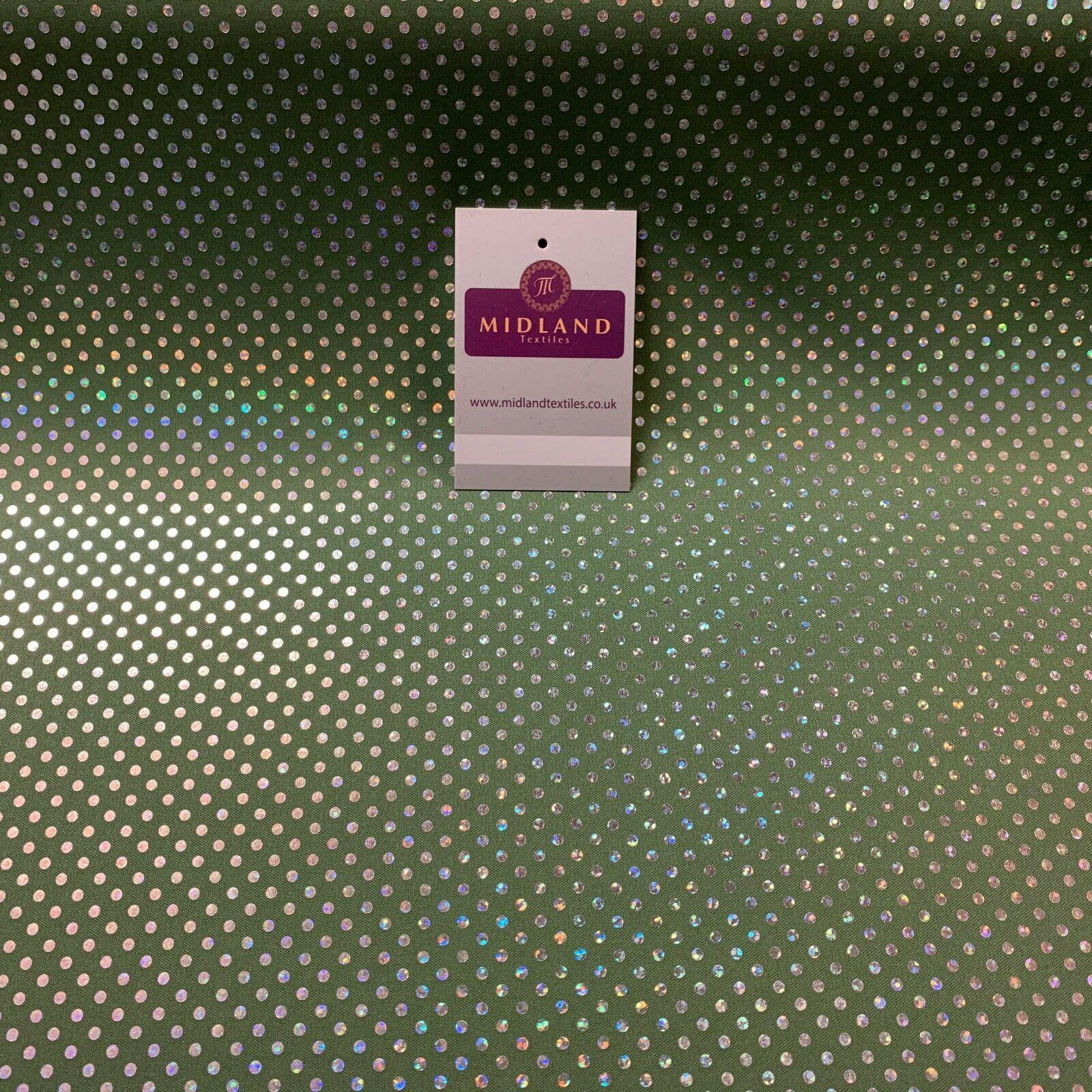 Hologram Foil Dot Spot Spandex Jersey Knit Stretch Dance Fabric 145cm MA1329 - Image 28