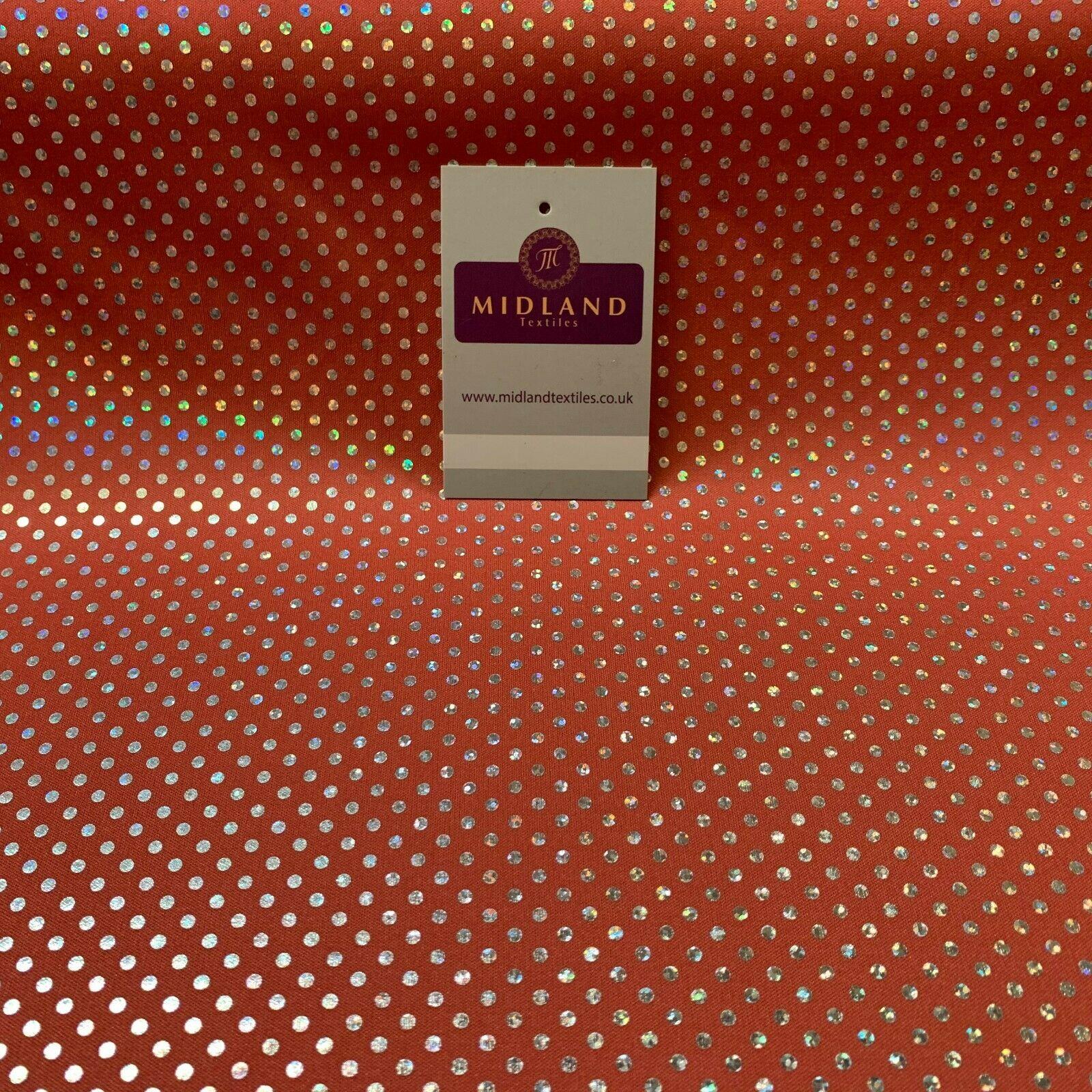 Hologram Foil Dot Spot Spandex Jersey Knit Stretch Dance Fabric 145cm MA1329 - Image 33
