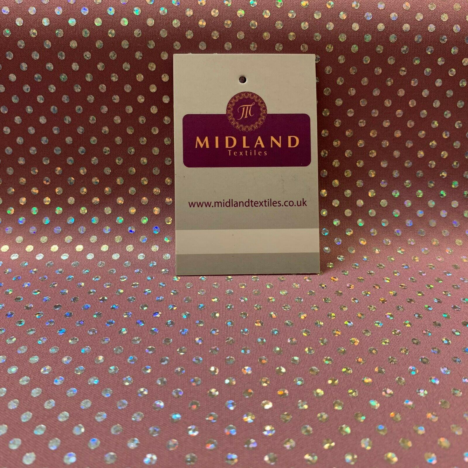 Hologram Foil Dot Spot Spandex Jersey Knit Stretch Dance Fabric 145cm MA1329 - Image 35