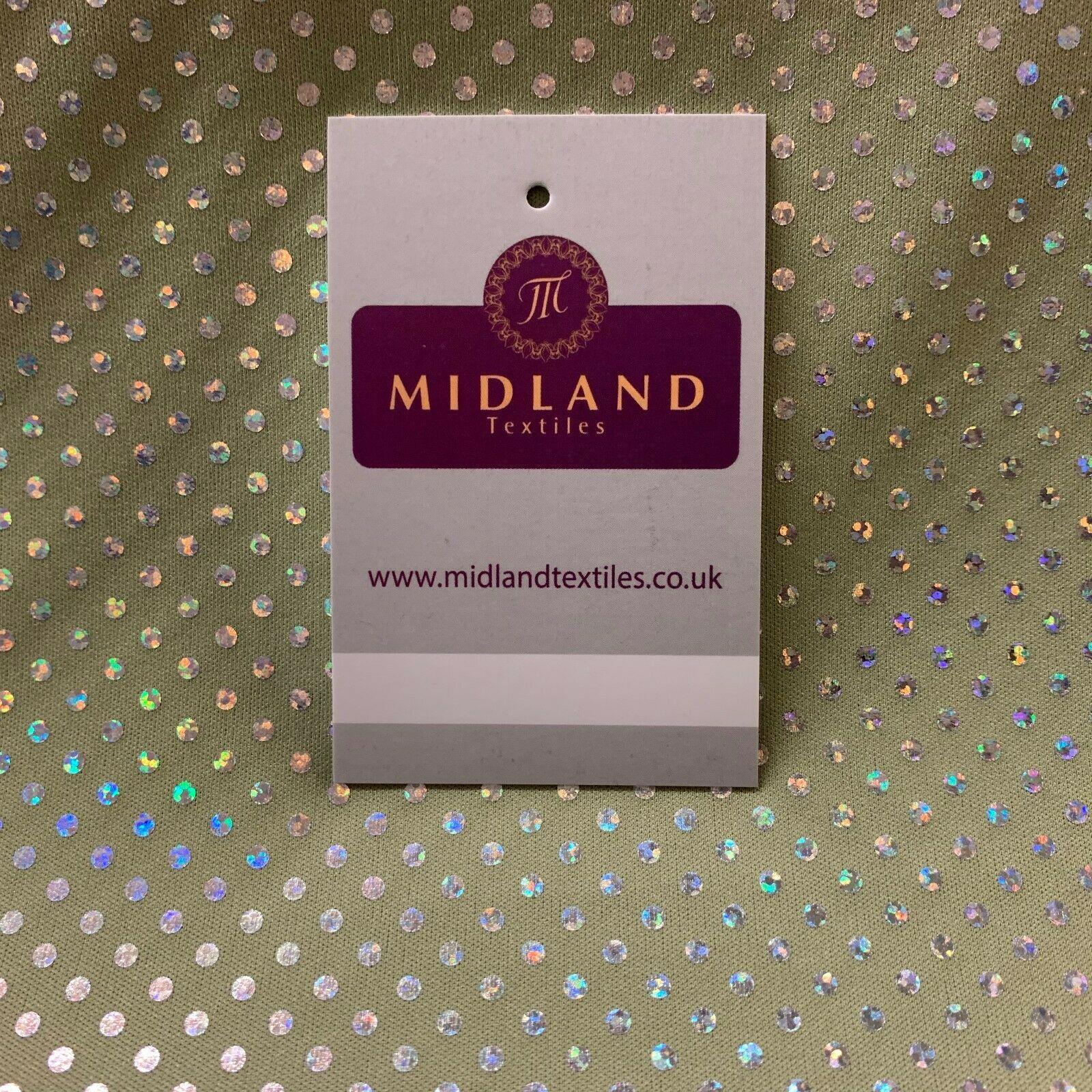 Hologram Foil Dot Spot Spandex Jersey Knit Stretch Dance Fabric 145cm MA1329 - Image 5