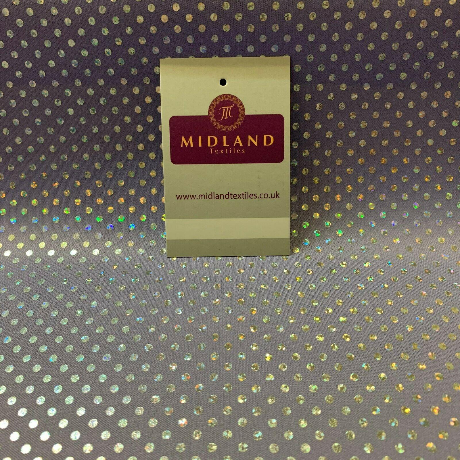 Hologram Foil Dot Spot Spandex Jersey Knit Stretch Dance Fabric 145cm MA1329 - Image 7