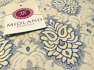 Indian Banarsi Floral Ornamental Motif Woven Brocade fabric 44" M242 Mtex - Image 14