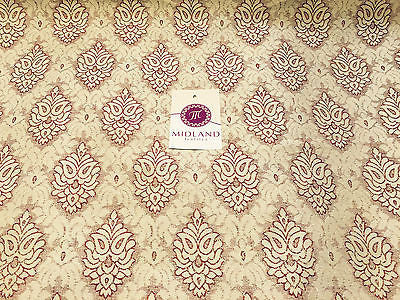 Indian Banarsi Floral Ornamental Motif Woven Brocade fabric 44" M242 Mtex - Image 20