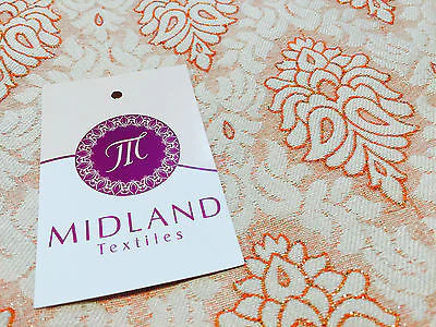 Indian Banarsi Floral Ornamental Motif Woven Brocade fabric 44" M242 Mtex - Image 5