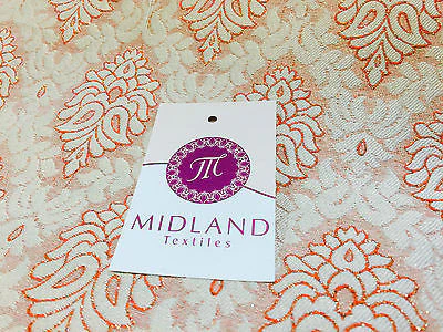 Indian Banarsi Floral Ornamental Motif Woven Brocade fabric 44" M242 Mtex - Image 7