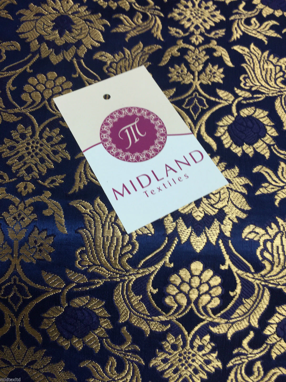 Indian Banarsi Gold Floral Faux Silk Brocade 43" Wide M245 Mtex - Image 17