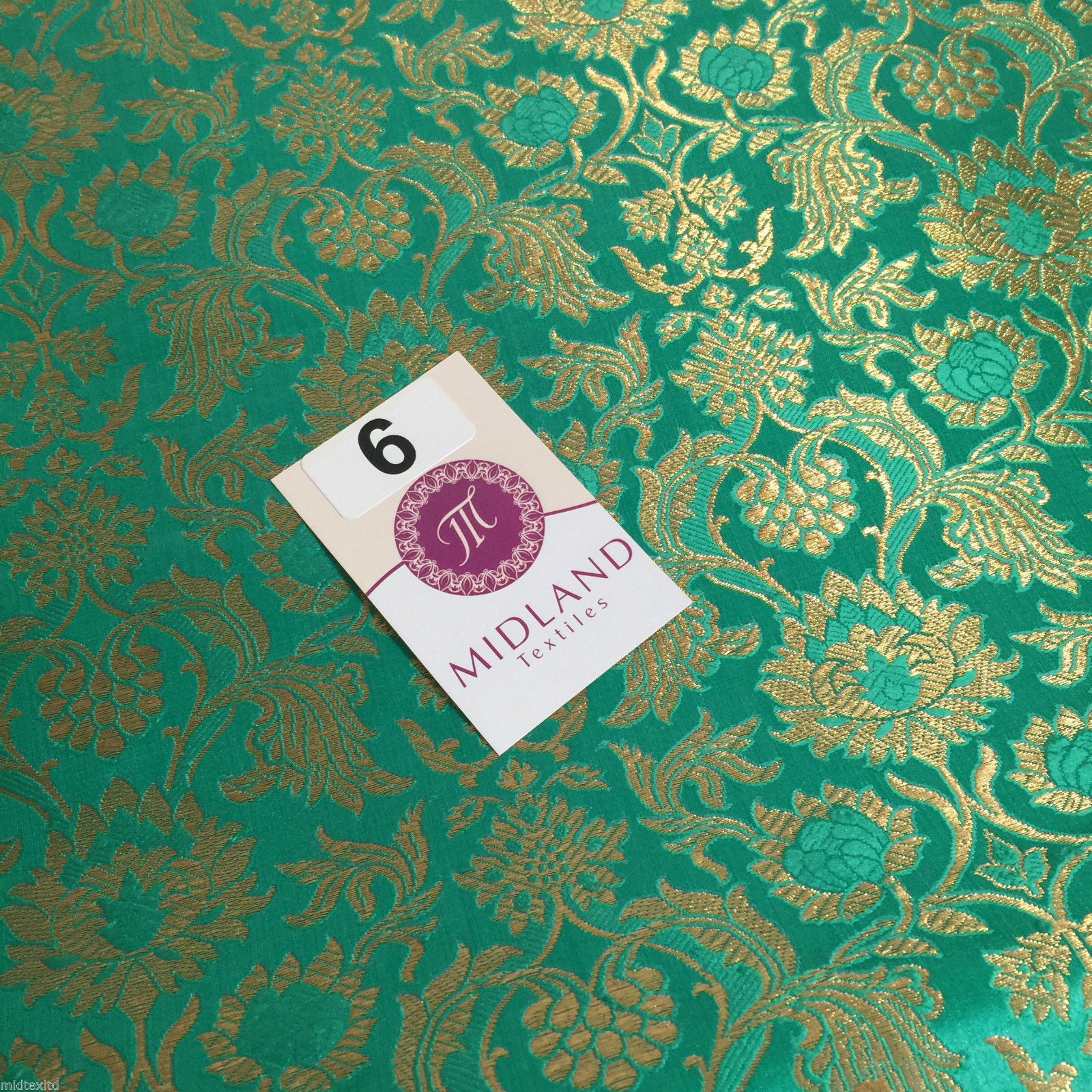 Indian Banarsi Gold Floral Faux Silk Brocade 43" Wide M245 Mtex - Image 20