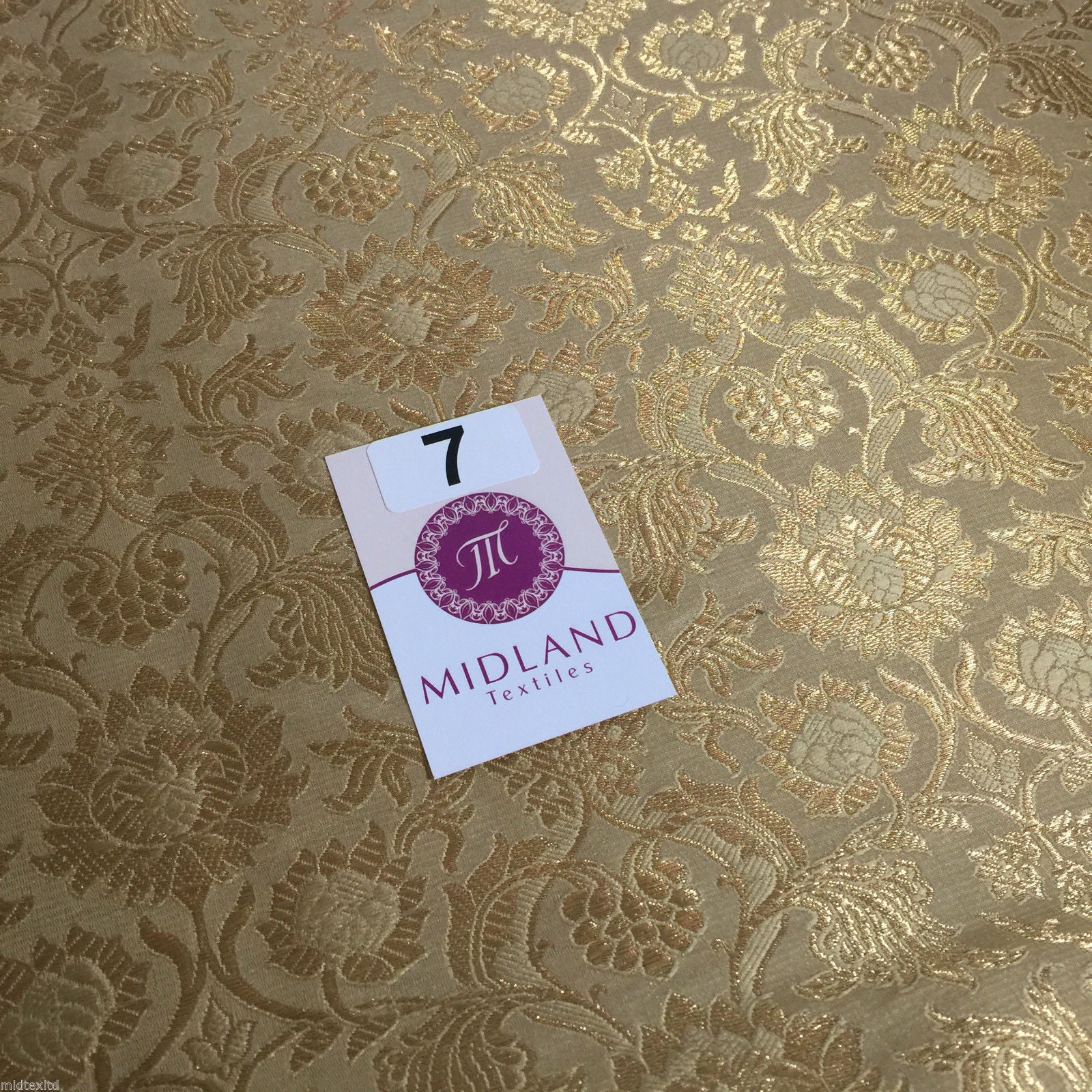 Indian Banarsi Gold Floral Faux Silk Brocade 43" Wide M245 Mtex - Image 23