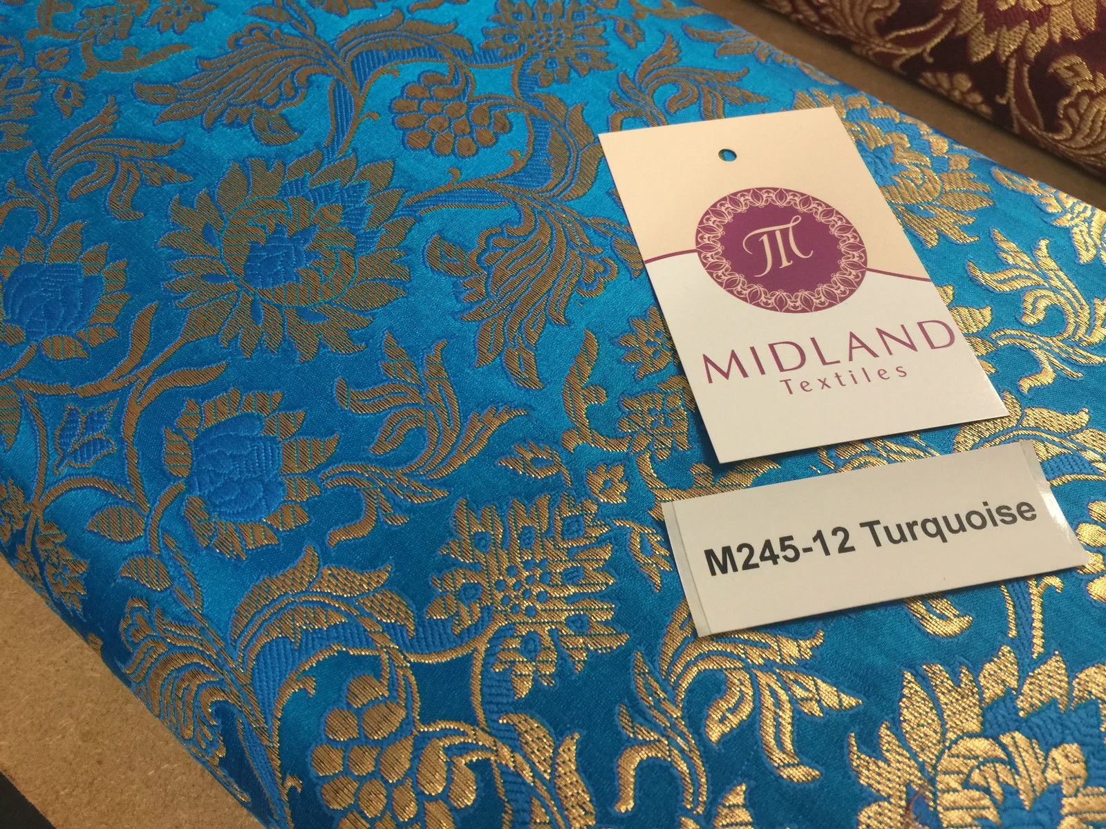 Indian Banarsi Gold Floral Faux Silk Brocade 43" Wide M245 Mtex - Image 39