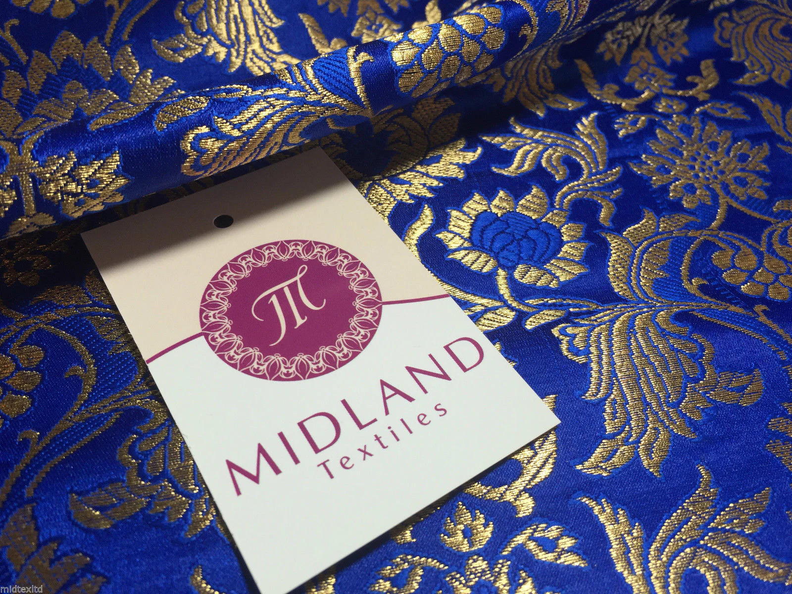 Indian Banarsi Gold Floral Faux Silk Brocade 43" Wide M245 Mtex - Image 5