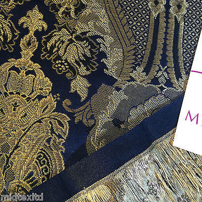 Indian Banarsi Gold Metallic Ornamental floral brocade fabric M373 Mtex 40" wide - Image 19