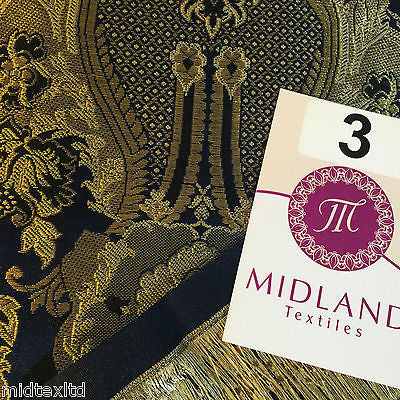 Indian Banarsi Gold Metallic Ornamental floral brocade fabric M373 Mtex 40" wide - Image 20