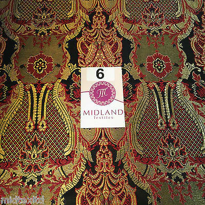 Indian Banarsi Gold Metallic Ornamental floral brocade fabric M373 Mtex 40" wide - Image 33