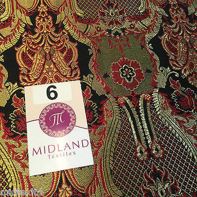 Indian Banarsi Gold Metallic Ornamental floral brocade fabric M373 Mtex 40" wide - Image 34