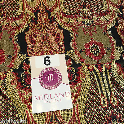 Indian Banarsi Gold Metallic Ornamental floral brocade fabric M373 Mtex 40" wide - Image 35