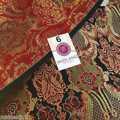 Indian Banarsi Gold Metallic Ornamental floral brocade fabric M373 Mtex 40" wide - Image 39