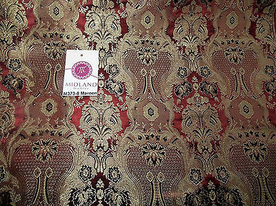 Indian Banarsi Gold Metallic Ornamental floral brocade fabric M373 Mtex 40" wide - Image 48