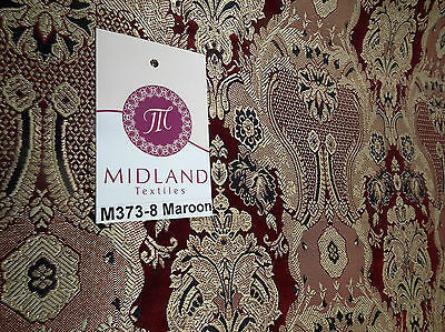 Indian Banarsi Gold Metallic Ornamental floral brocade fabric M373 Mtex 40" wide - Image 50