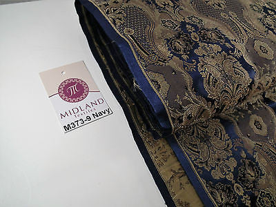 Indian Banarsi Gold Metallic Ornamental floral brocade fabric M373 Mtex 40" wide - Image 53