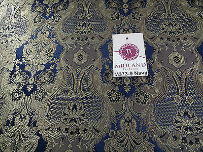 Indian Banarsi Gold Metallic Ornamental floral brocade fabric M373 Mtex 40" wide - Image 55