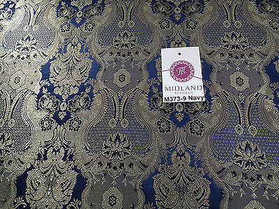 Indian Banarsi Gold Metallic Ornamental floral brocade fabric M373 Mtex 40" wide - Image 56